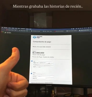 Comprobante de pago por 2.300.000