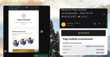 2.000 USDT recibidos