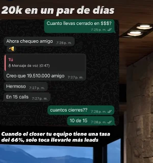 20 mil dólares en un par de días